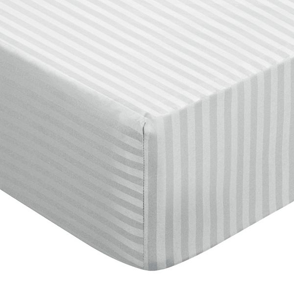 100gsm Polyester Striped Soft Fitted Sheets Deep Pocket 16 Inch, 39"w X 75"l PiccoCasa