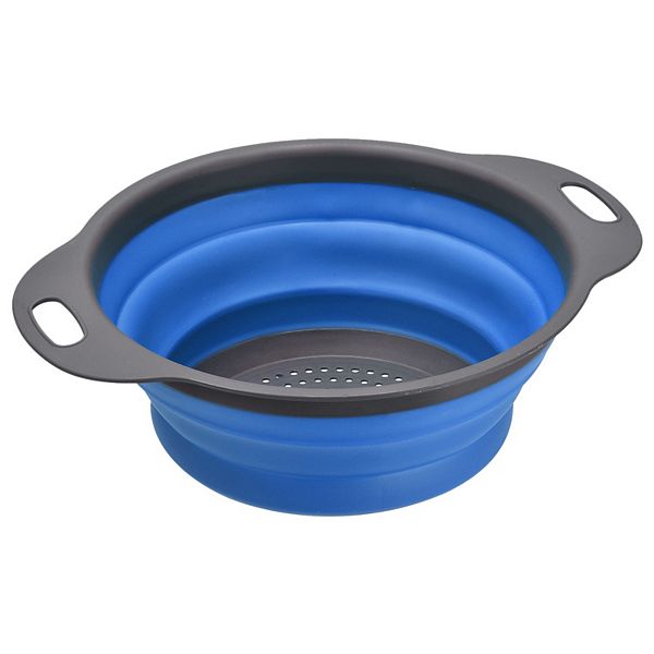 Collapsible Colander Round Foldable Strainer, Diameter Sizes 9.4inch Unique Bargains