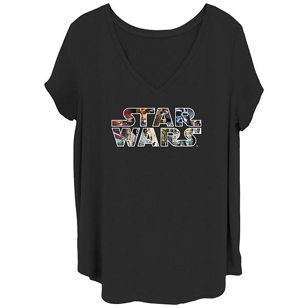 Женская Футболка Star Wars Epic Logo V-Neck Star Wars