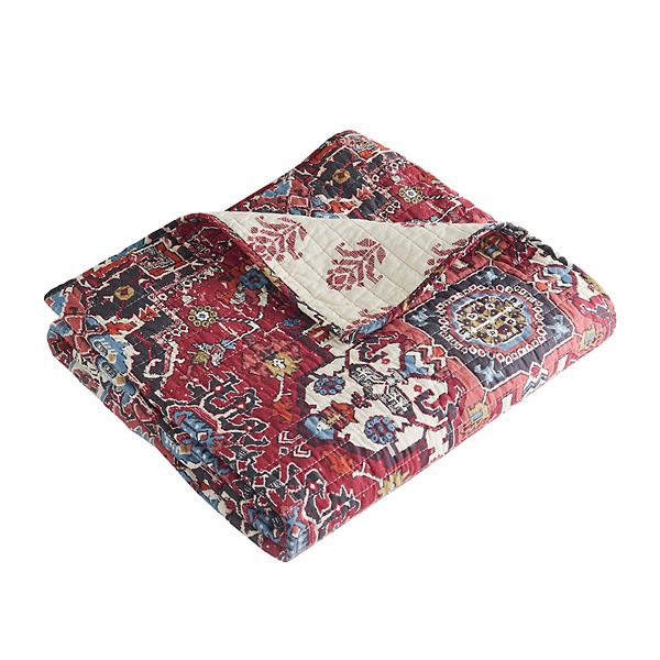 Levtex Home Khotan Red Quilted Throw Levtex