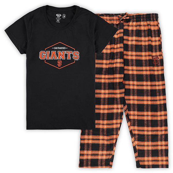 Women's Concepts Sport Black/Orange San Francisco Giants Plus Size Badge Sleep Set Unbranded