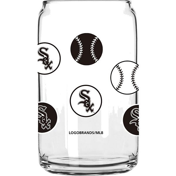 Стеклянная кружка Chicago White Sox, 473 мл, яркий дизайн, высота 13 см Unbranded