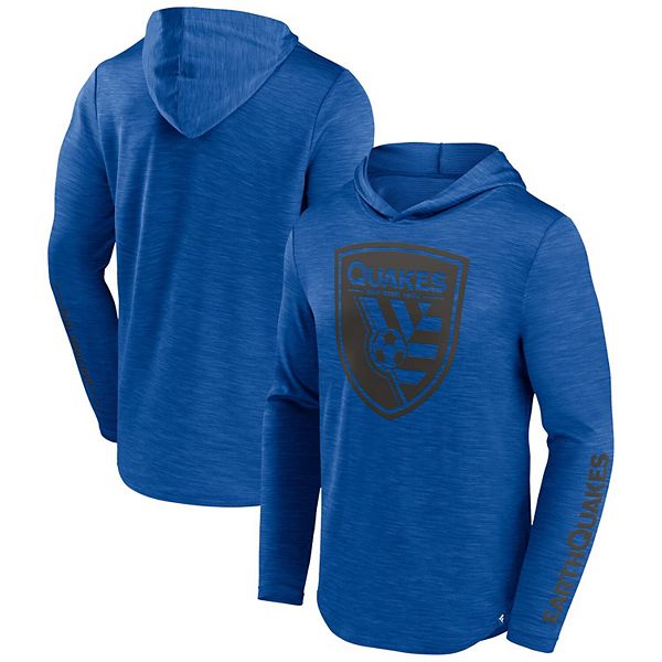 Мужская Футболка Fanatics Blue San Jose Earthquakes First Period Space-Dye Pullover Hoodie Fanatics