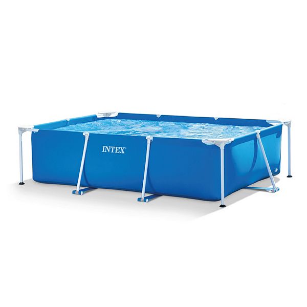 Intex 86" x 23" Rectangular Frame Above Ground Outdoor Splash Swimming Pool Intex