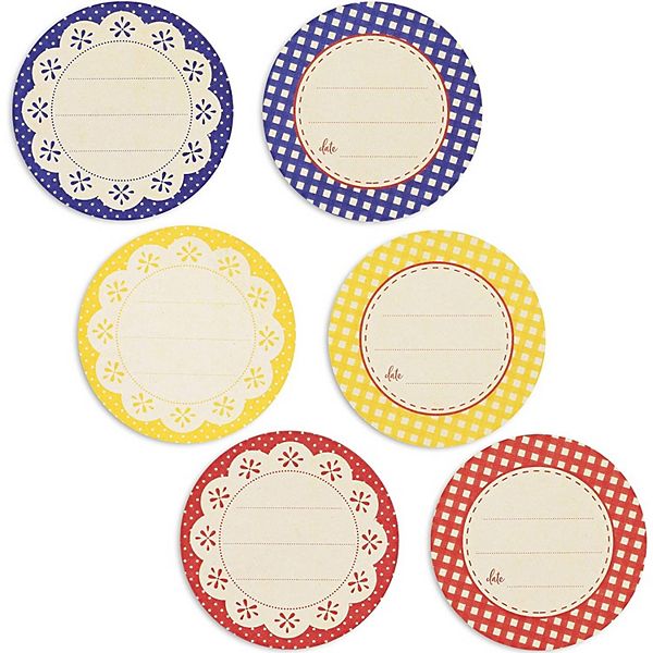 120 Pack 2" Round Shaped Canning Labels Stickers for Jars Food Storage Preserves Juvale