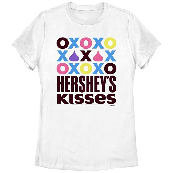 Хлопковая подростковая футболка Hershey's Two Kisses с графическим принтом, круглым вырезом и короткими рукавами Hershey's