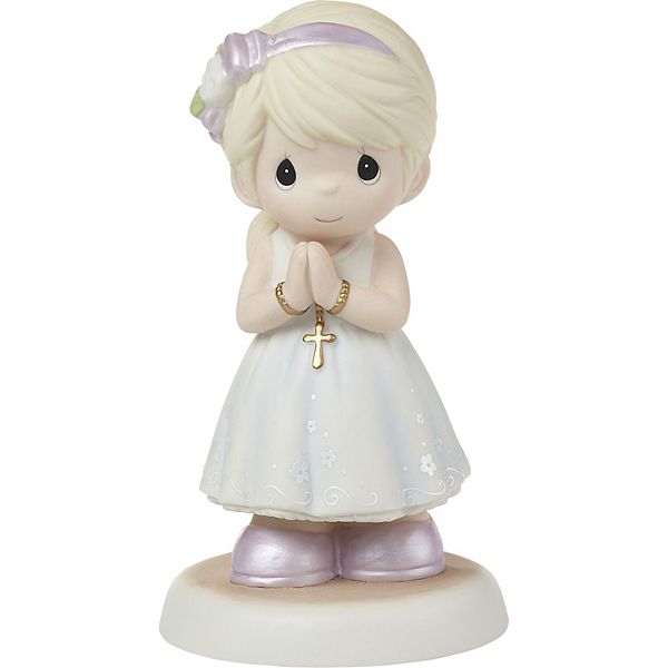 Precious Moments Blessings On Your First Communion Blonde Hair Light Skin Girl Figurine Precious Moments