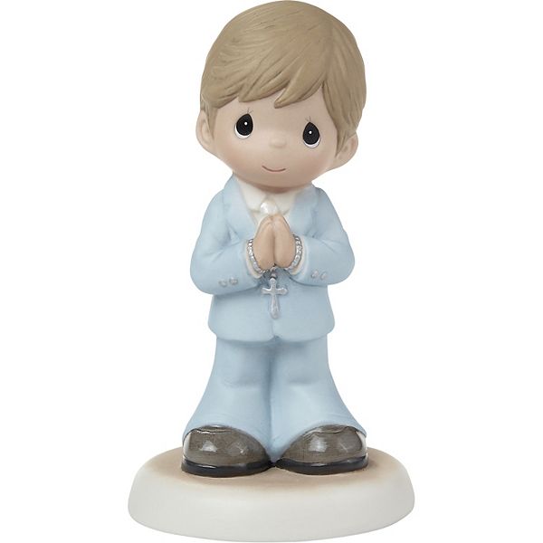 Precious Moments Blessings On Your First Communion Brunette Hair Medium Skin Boy Figurine Precious Moments