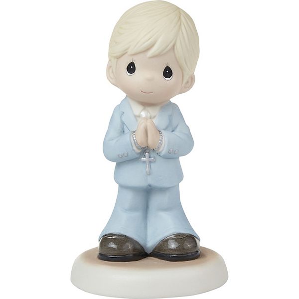 Precious Moments Blessings On Your First Communion Blond Hair Light Skin Boy Figurine Precious Moments