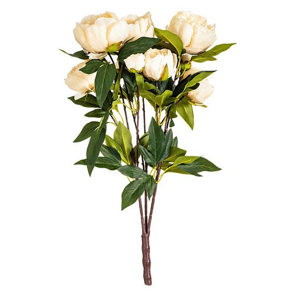 Vickerman 23-in. Artificial Beige Peony Spray. Vickerman