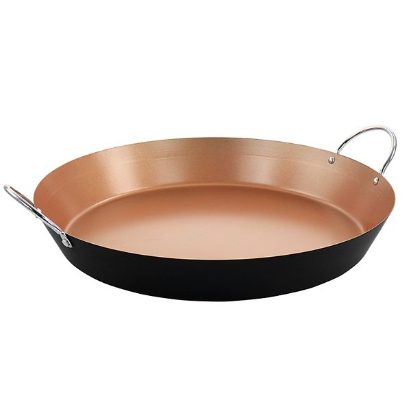 Oster Cocina Stonefire Carbon Steel Nonstick 16 Inch Paella Pan in Copper Oster Cocina