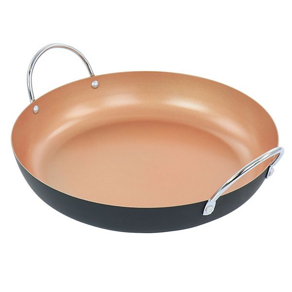 Oster Cocina Stonefire Carbon Steel Nonstick 11 Inch Paella Pan in Copper Oster Cocina