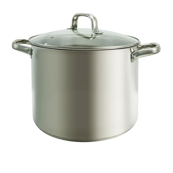 Oster Cocina Adenmore 12 Quart Stainless Steel Stock Pot With Tempered Glass Lid Oster Cocina