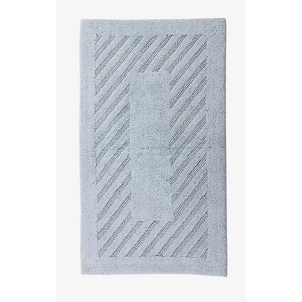 Knightsbridge Diagonal Racetrack 100% Cotton Reversible Bath Rug Knightsbridge