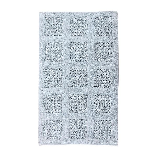 Knightsbridge Square Honeycomb 100% Cotton Reversible Bath Rug Knightsbridge