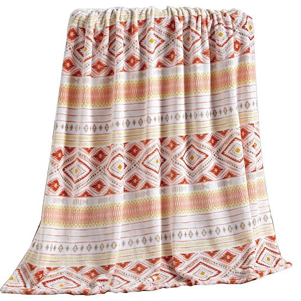 Plazatex Idris Microplush Decorative All Season 50" X 70" Throw Blanket Plazatex