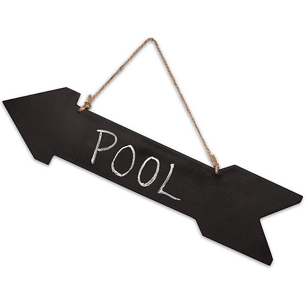 Juvale Hanging Chalkboard Directional Arrow Sign for Party and Decoration, 15.5 x 4 Inches Juvale