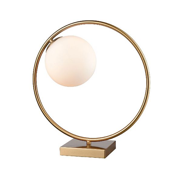 15" Aged Brass and Frosted Glass Elegant Moondance Freestanding Round Floor Lamp Contemporary Home Living