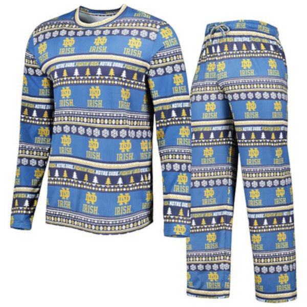 Мужская Пижама Concepts Sport Navy Notre Dame Fighting Irish Ugly Sweater Knit Unbranded