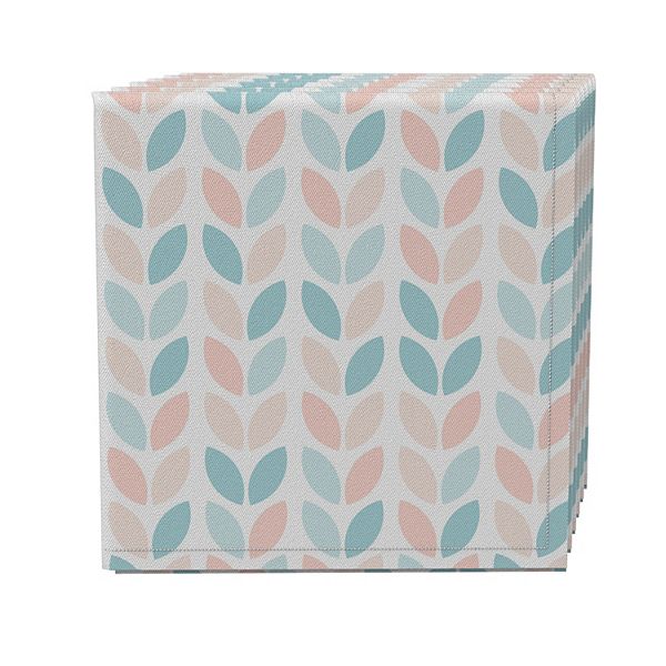 Napkin Set of 4, 100% Cotton, 20x20", Pastel Geometric Fabric Textile Products