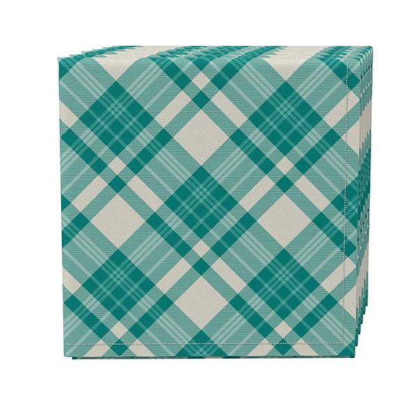 Napkin Set of 4, 100% Cotton, 20x20", Plaid 11 Fabric Textile Products