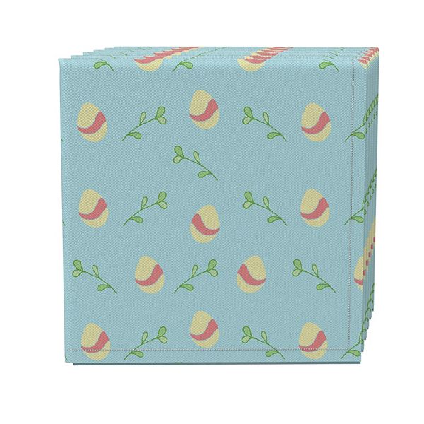 Napkin Set of 4, 100% Cotton, 20x20", Simple Easter Decoration Fabric Textile Products