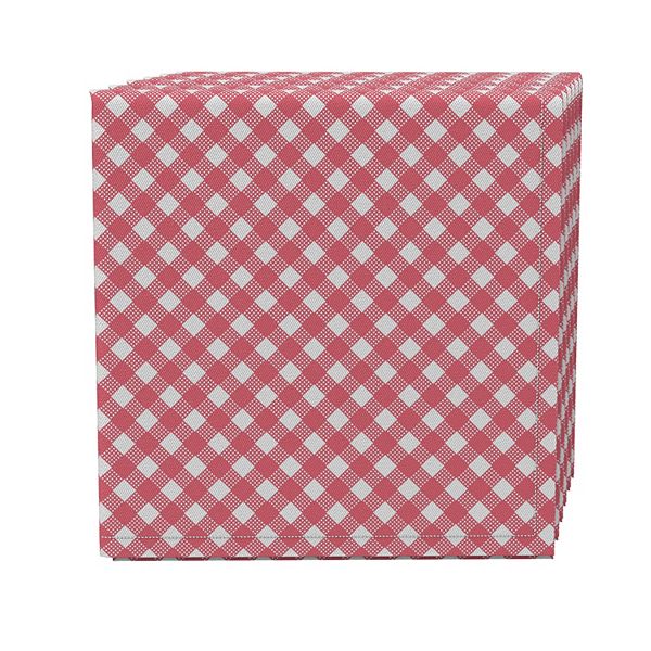 Napkin Set of 4, 100% Cotton, 20x20", Plaid 18 Fabric Textile Products