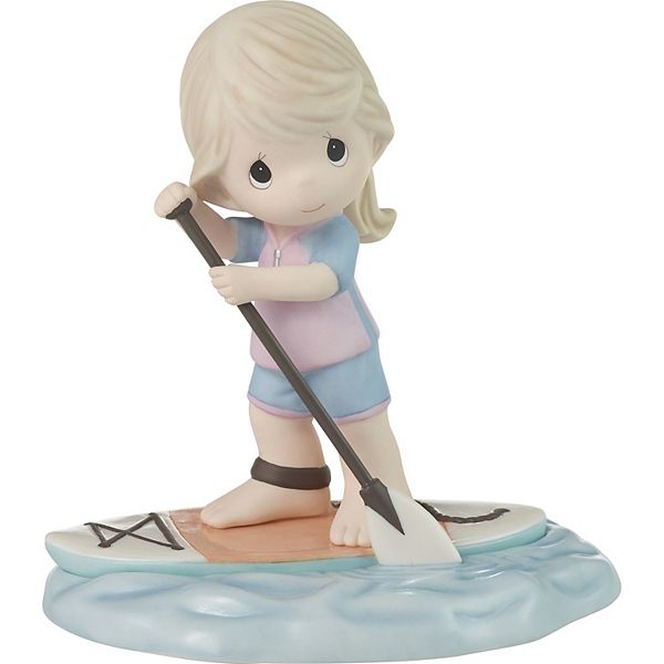 Precious Moments Perfectly Balanced Paddleboard Blonde Bisque Porcelain Figurine Precious Moments