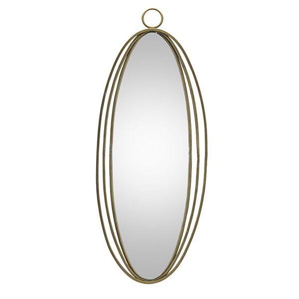 Melrose 34-Inch Iron Oval Wall Mirror Melrose