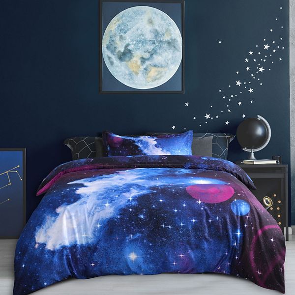 Sky Pattern Moon Night Duvet Cover Single 2 Pcs PiccoCasa