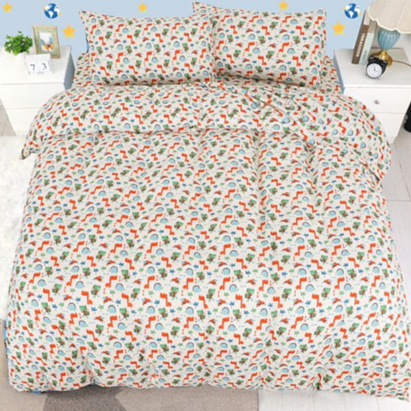 5 Pcs Polyester Microfiber Kids Bedding Set Small Dinosaur Pattern Full PiccoCasa