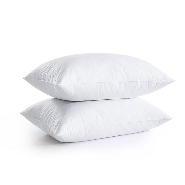 Unikome 2 Pack Medium Soft Classic Cloud Quilted Goose Feather & Down Bed Pillows UNIKOME