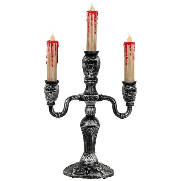 Northlight Antique Inspired Skull Trio Halloween Candelabra Table Decor Northlight