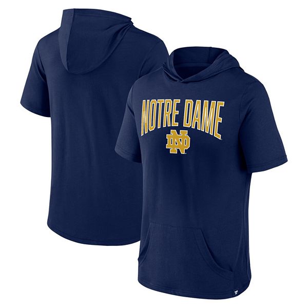 Мужская Футболка Fanatics Navy Notre Dame Fighting Irish Outline Lower Arch Hoodie Fanatics