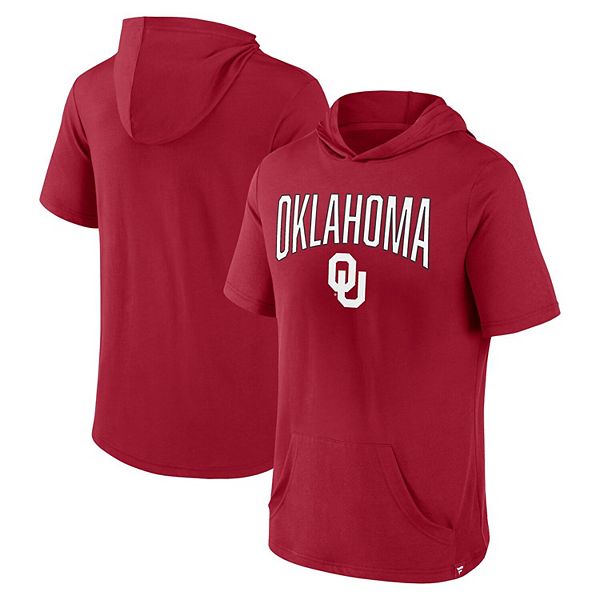 Мужская Футболка Fanatics Crimson Oklahoma Sooners Outline Lower Arch Hoodie Fanatics