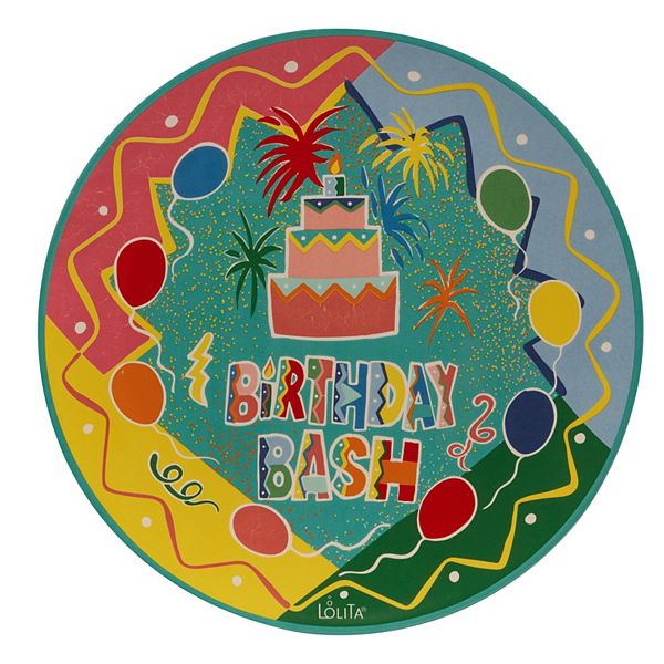 Certified International Lolita Birthday Bash Cake Plate Certified International