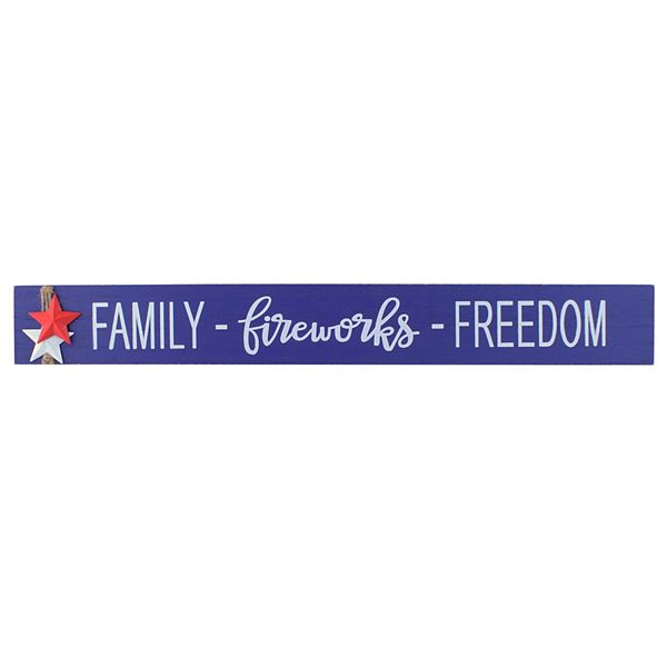 National Tree Company 19-in. Family, Friends, Freedom Tabletop Sign National Tree Company