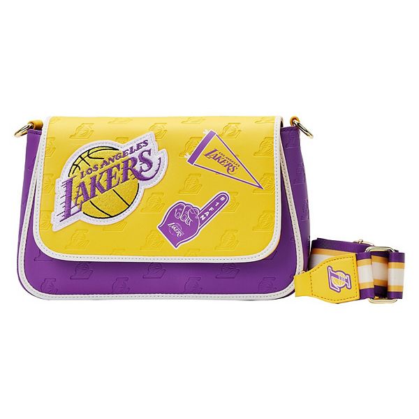 Сумка тоут Loungefly Los Angeles Lakers Patch Icons Unbranded