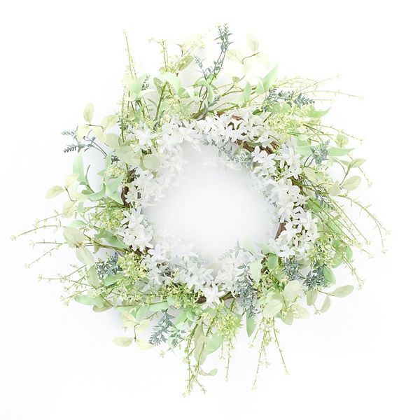 Melrose Mixed Floral Artificial Wreath Melrose