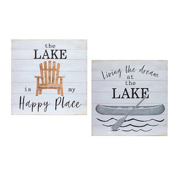 Melrose Lake Life Wall Decor 2-piece Set Melrose