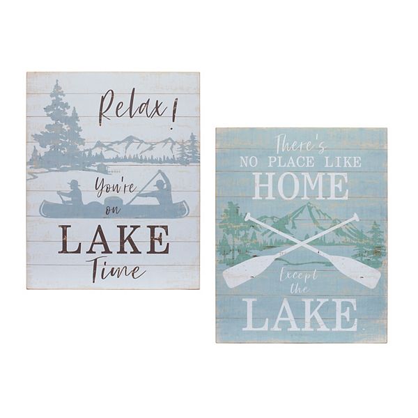 Melrose Lake Life Wall Decor 2-piece Set Melrose