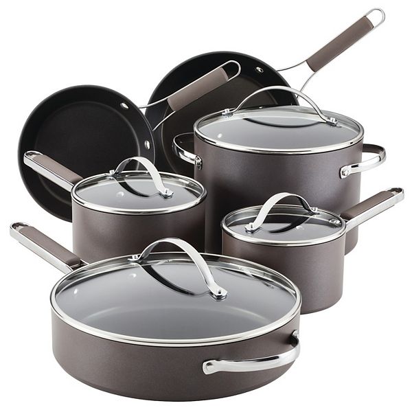 Ayesha Curry Hard Anodized Collection 10-pc. Nonstick Cookware Set Ayesha Curry