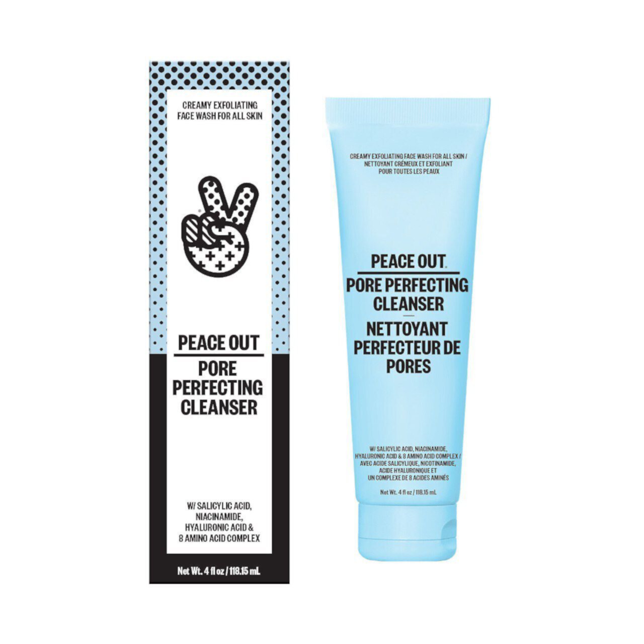 Peace Out Creamy Gentle Exfoliating Pore Perfecting Cleanser with Salicylic Acid Peace Out