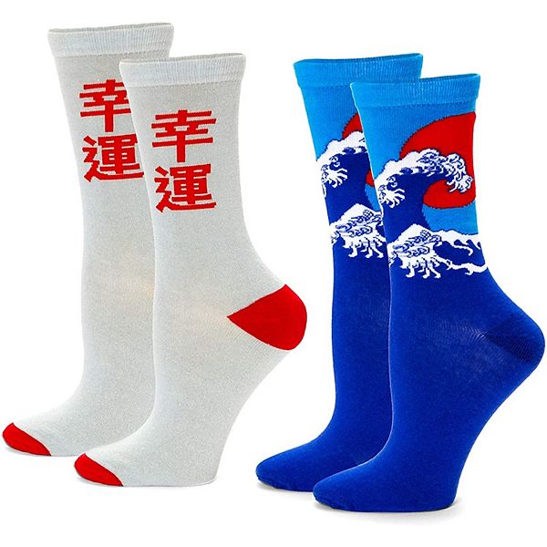 Женские Носки Zodaca Japan Crew Socks, Подарочный Набор Веселых Носков (Один Размер, 2 Пары) Zodaca