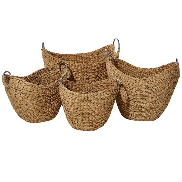 Stella & Eve Seagrass Handmade Woven Storage Basket 4-Piece Set Stella & Eve