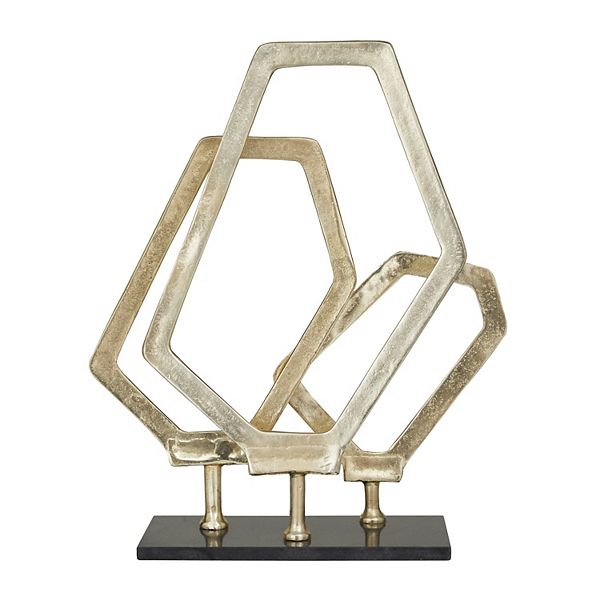 Stella & Eve Aluminum Geometric Sculpture with Marble Base Stella & Eve