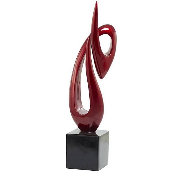 Stella & Eve Polystone Swirl Sculpture with Black Base Stella & Eve