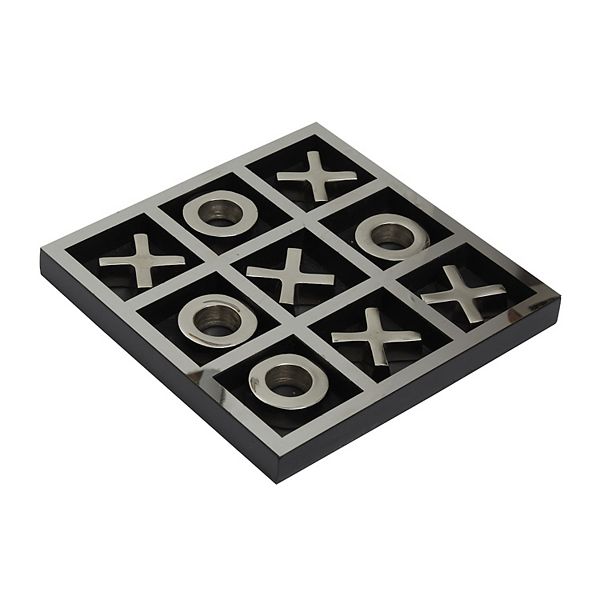 Stella & Eve Contemporary Silver Aluminum Tic Tac Toe Game Set Stella & Eve