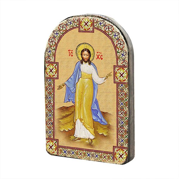 G.Debrekht Jesus Wooden Gold Plated Religious Christian Sacred Icon Inspirational Icon Decor - 86051 G.DeBrekht