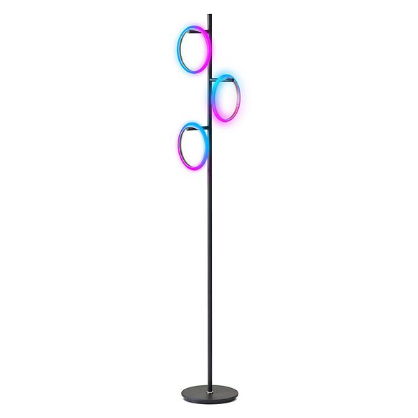 Brightech Saturn 66" Led Tree Floor Lamp With 3 Rgb Light Rings Brightech